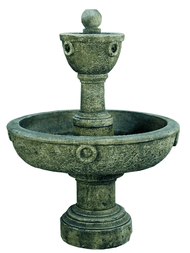 Nocera Cast Stone Outdoor Garden Fountain With Spout Fountain Tuscan